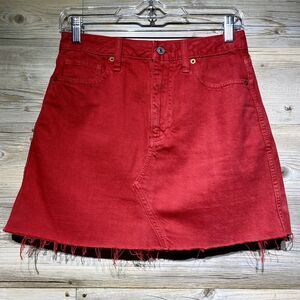 Abercrombie & Fitch Red Mini Skirt